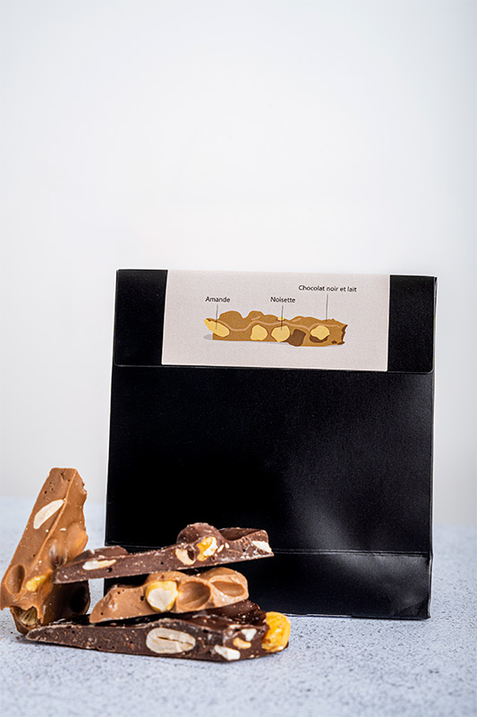 Mise en scène packaging chocolats Cynthia Pierini Mise en scène packaging chocolats Cynthia Pierini