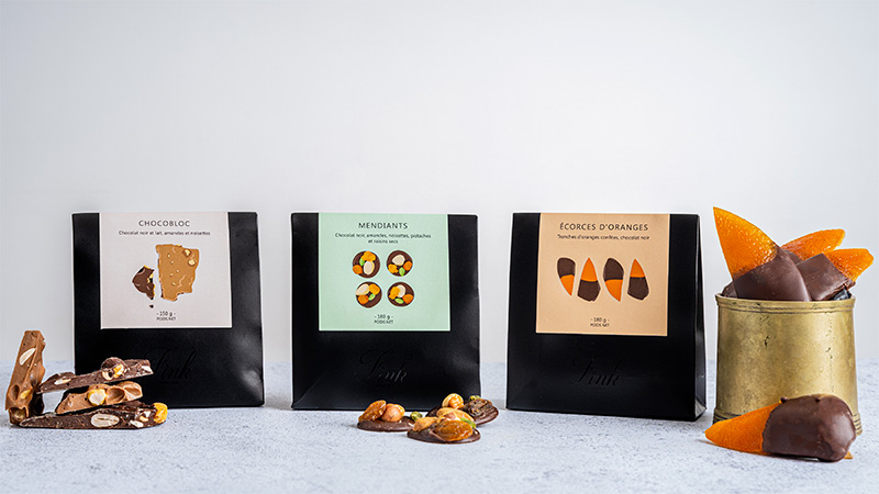 Mise en scène packaging chocolats Cynthia Pierini Mise en scène packaging chocolats Cynthia Pierini