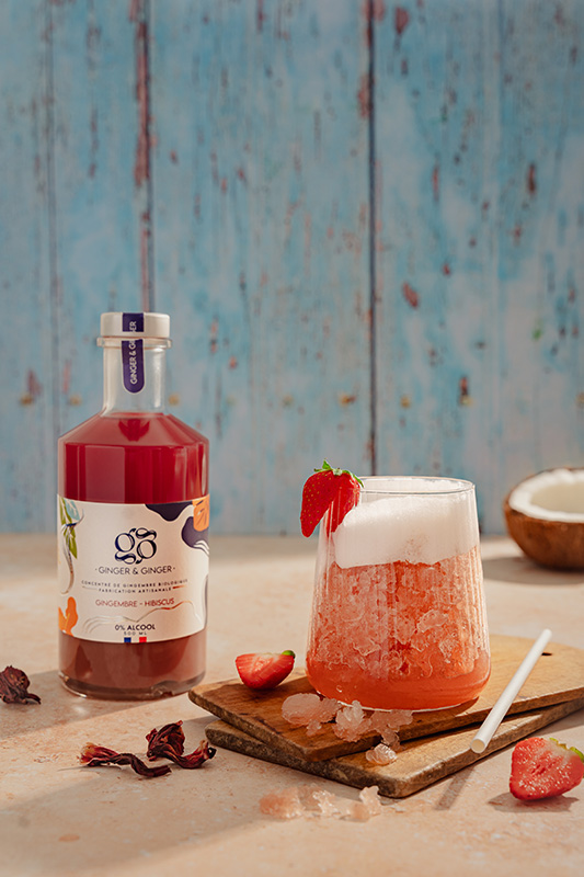 ginger-ginger-mocktail-givre Granité Concentré de Gingembre Hibiscus