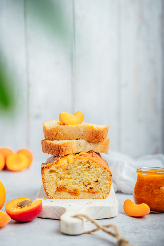 Création recette cake abricots vanille