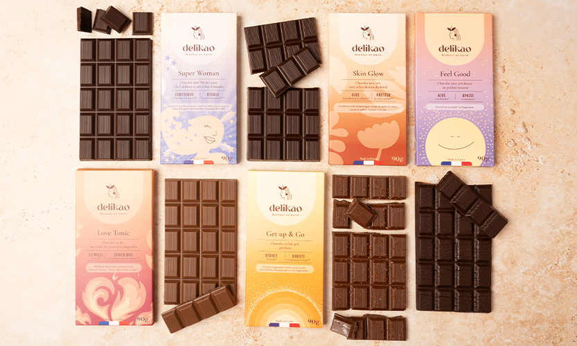 Delikao packshot gamme tablettes chocolat - Cynthia Pierini