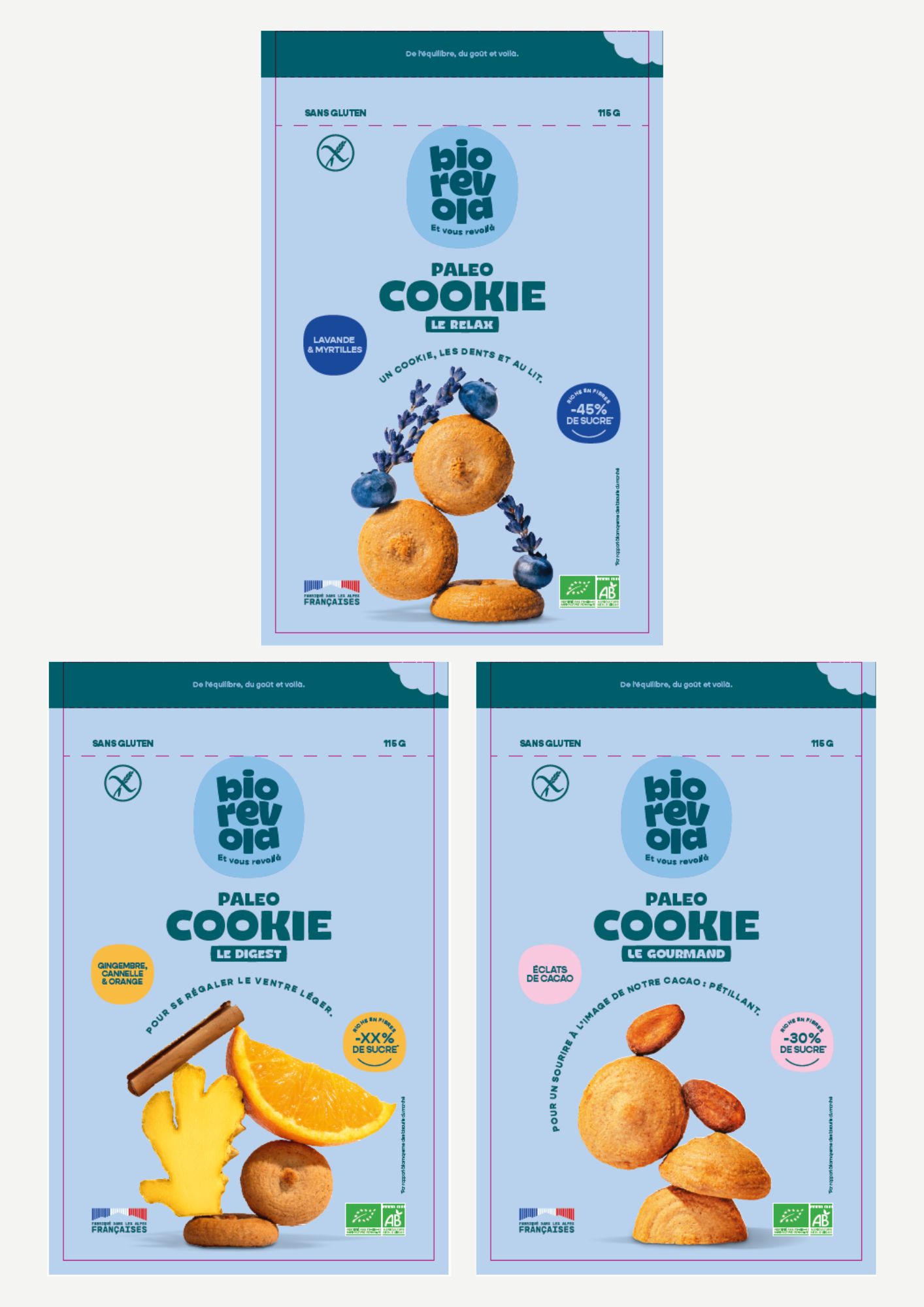 Visuels-packaging-biorevola Projet Biorevola : packshot cookies