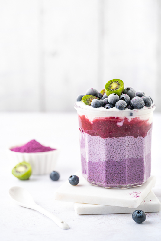 pudding chia ube myrtilles 1