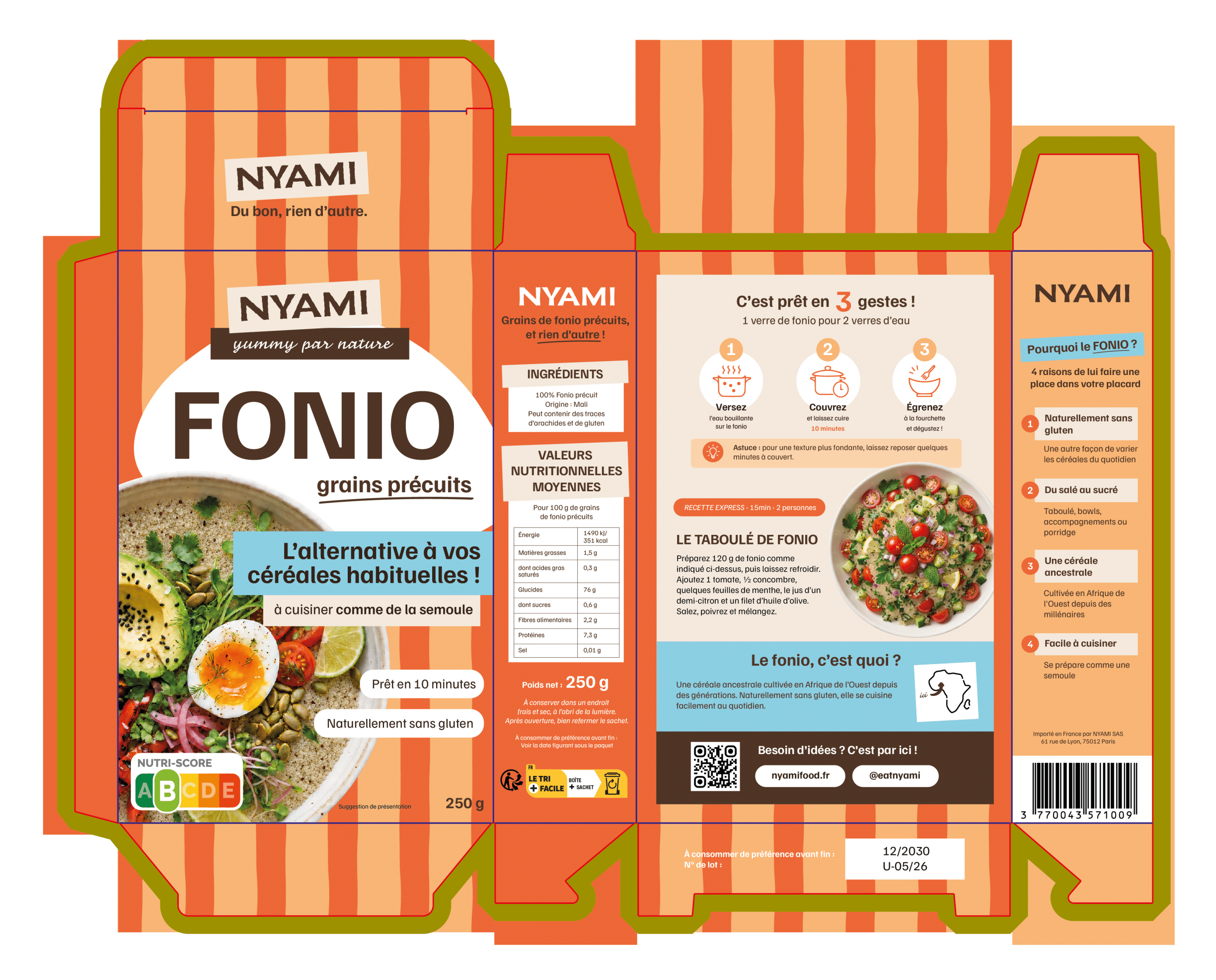 fonio-grains-nyami Packaging Grains de Fonio Nyami