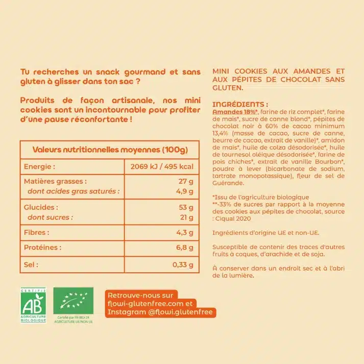 Ingredients_mini_cookies_flowi_sans_gluten Mini apéros Flowi<br /> Mentions obligatoires étiquette alimentaire